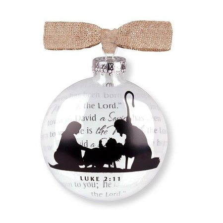 LIGHTHOUSE CHRISTIAN PRODUCTS Lighthouse Christian Products 188024 Holy Family Nativity Glass Christmas Ornament 188024